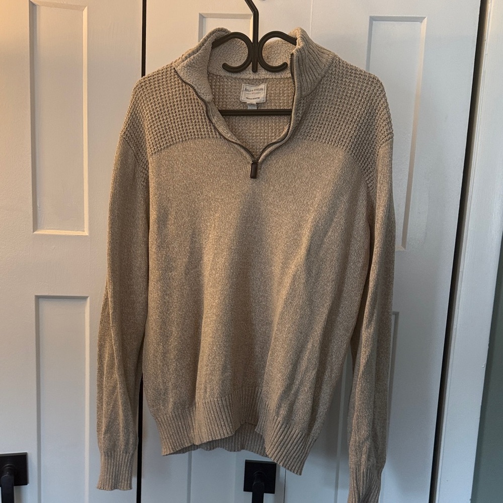 Field & Stream Men's Beige Half-Zip Knit Sweater